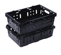 Caisse de transport empilable en plastique OEM personnalisée pour fruits (melon, durian, noix de coco) pour supermarché