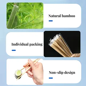 Palillos chinos desechables de bambú con manga de paquete de papel con logotipo personalizado japonés impreso Sushi Tensoge