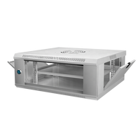 SYNSTRO 6U 19 Inch Kabinet Jaringan CCTV Abu-abu RAL7035 Rak Server Dinding Baja SPCC Pintu Kaca Perlindungan IP20 Kantor Kecil