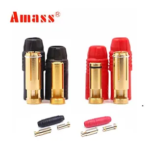 Amass-conector macho y hembra de 7mm para batería de control remoto, 1 Juego, AS150, antichispa, dorado