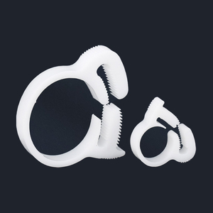 ZDVseal da 3.8mm <span class=keywords><strong>A</strong></span> 40mm forte <span class=keywords><strong>A</strong></span>-grade PP gola di plastica bianca dentata tubo tubo tubo morsetto <span class=keywords><strong>clip</strong></span> regolabile - Product Image 1