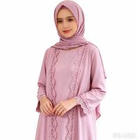 Abaya pour femmes musulmanes, robe longue islamique modeste avec perles et lacets, pour l'Aïd, le Ramadan, la prière, style Moyen-Orient, Telekung