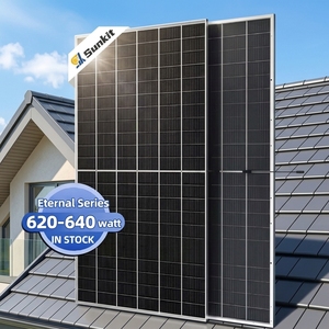 Producto en Oferta, Panel Solar Bifacial Tipo N Sunkit 620W SK-620M-72HD TOPCon IP68, Precio de Fábrica al por Mayor para Uso Comercial - Product Image 1