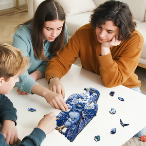 Rompecabezas de madera con forma de águila de porcelana, juguete educativo para aliviar el estrés para adultos, decoración del hogar, regalo navideño - Product Image 6