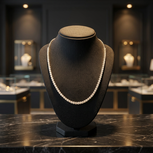 Collar de Tenis de Lujo en Oro Blanco de 10KT con Diamantes Cultivados en Laboratorio, Corte Brillante Redondo, Certificado IGI, Joyería Fina para Mujer - Product Image 5