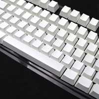 OEM/XDA/Cherry Profile White Blank Keycaps Set PBT Material 108-Keys for Mechanical Keyboard