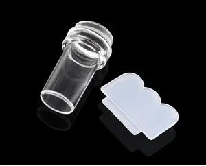 2.4cm Mini Transparent Jelly DIY Polish Design Print Silicone nail Stamper Nail Art Stamping Tools