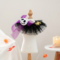 Écharpe triangulaire en polyester réglable, confortable et douce pour chat et chien, motif dessin animé Halloween - Accessoire de fête cosplay mignon et amusant