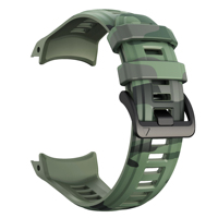 Bracelet de montre sport en silicone camouflage à libération rapide pour Garmin Instinct 3 45 mm / 50 mm, bracelet de remplacement tactique imprimé pour activités de plein air