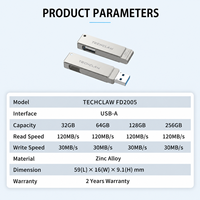 Flash Drive USB 3.0 Logam Premium 32GB/64GB/128GB Portabel untuk Kantor dan Perjalanan