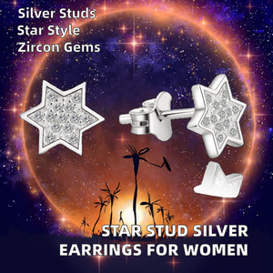 Boucles d'oreilles clous étoile en argent 925 Starspire pour femme, petites, tendance, brillantes, en moissanite, pour fiançailles, mariage ou anniversaire - Product Image 6