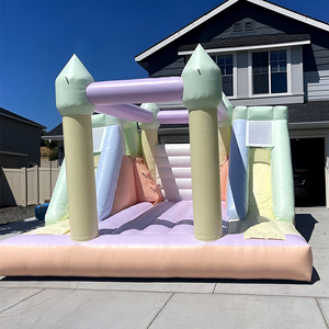 Nuova <span class=keywords><strong>casa</strong></span> gonfiabile di rimbalzo per interni/esterni blu chiaro di tendenza per ragazze principessa partito <span class=keywords><strong>arco</strong></span> Design castello gonfiabile a noleggio - Product Image 5