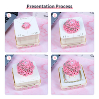 Calendrier 3D 2027, arbre à fleurs de cerisier rose, bloc-notes 3D avec calendrier, modèle en papier à vue complète pour la décoration de bureau, cadeau, artisanat en papier