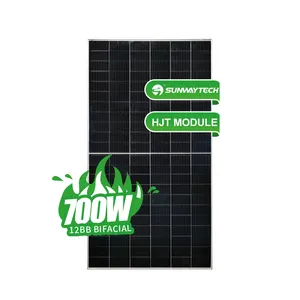 670w 700瓦太阳能电池板hjt瓦双面30年保修太阳能电池板700瓦太阳能电池板a级670瓦半电池太阳能盘