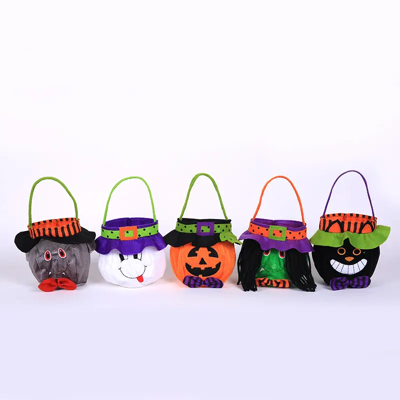 Decorazioni di Halloween borsa tote zucca strega borsa per caramelle per le vacanze dei bambini party dress up puntelli