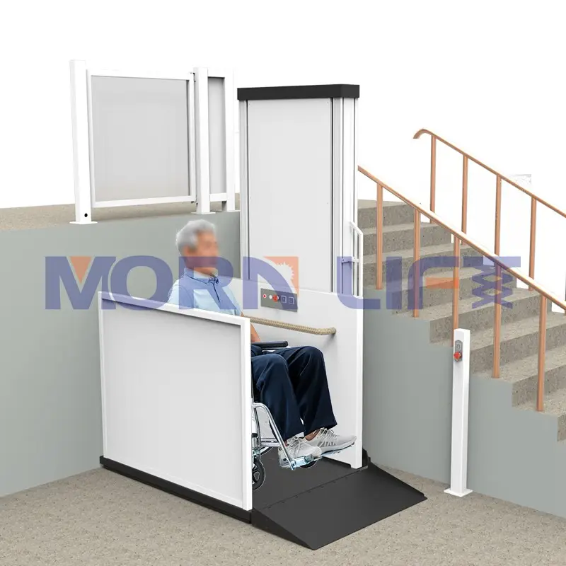 MORN 1m 3m 5m 7m 9m indoor outdoor use hydraulic wheelchair lift vertical platform lift disabled elevator for elder