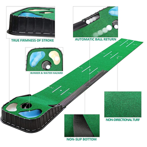 รถเข็นกอล์ฟแบบพกพาสำหรับฝึกซ้อม พร้อมทรายกั้นแบบเหมือนจริง/บังเกอร์ ฐานกันลื่น และเส้นสำหรับฝึกซ้อม / สนามไดร์ฟกอล์ฟกลางแจ้ง - Product Image 5
