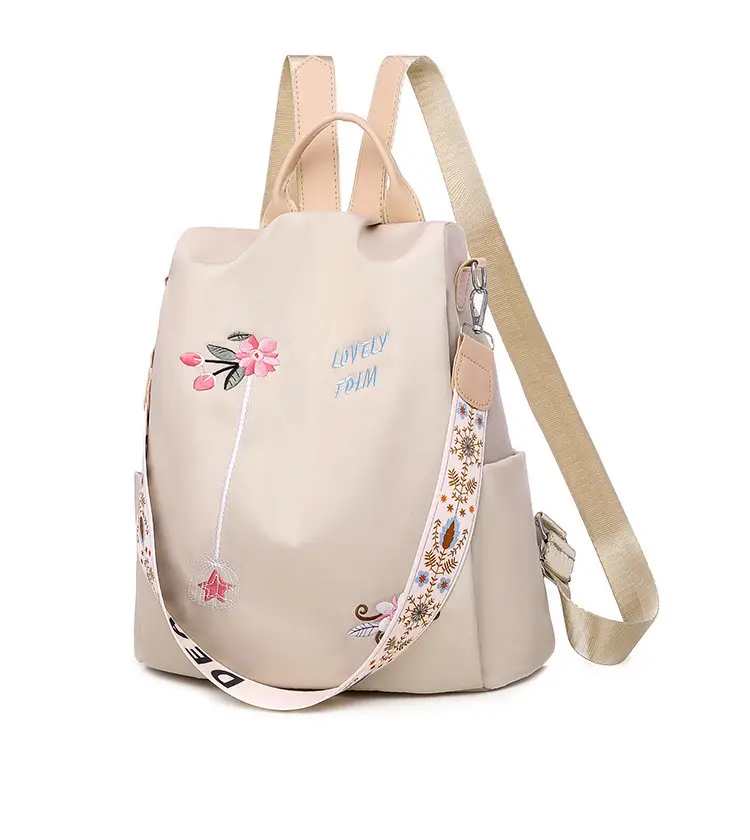 Nylon School backpack bags casual sports bag women's backpacks for college girls