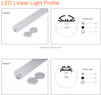 Perfil de Aluminio para Tira de Luz LED Redonda de 30 mm, Perfil de Aluminio LED Suspendido para Techo