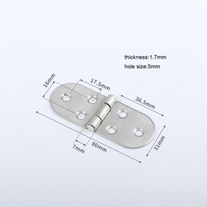 Thép không gỉ đồ nội thất Kệ giấu Flip Top cửa bản lề gấp bảng bản lề Butler khay trở lại nắp bản lề - Product Image 3