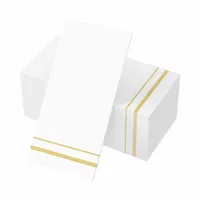 Serviettes et essuie-mains jetables personnalisées en papier Airlaid, effet lin, non-tissées, en gros pour fêtes, traiteur, restaurant