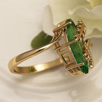 Nouvelle personnalité libellule créative un petit anneau vert olive Bague de mode tendance européenne et américaine