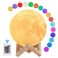 Décoration d'intérieur Télécommande Multicolore Enchanteur Luna 12cm RGB Moon Light Lamp