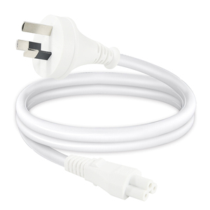 Cable de Alimentación Estándar AU de 3 Pines Macho a IEC C5 Hembra, Cable de Extensión de CA Flexible de 3 Hilos Blanco para Adaptador de Portátil, 250V - Product Image 1