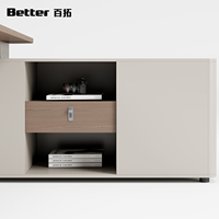 Bureau de travail ergonomique en bois convertible avec cloison pour poste informatique, mobilier contemporain