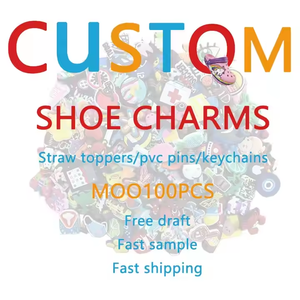 Produits en gros Phrases personnalisées Charmes de chaussures Accessoires de décoration Charmes de créateur de luxe Charmes en pvc coloré pour chaussures - Product Image 4