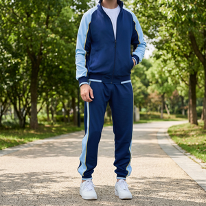 Custom Logo Solid Bulk Unisex Winter Lightweight Quick Dry Elastic Waist Polyester/Cotton <b>Jogger</b> Sportswear <b>Men's</b> Tracksuit Side - Product Image 3