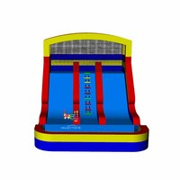 Toboggan aquatique gonflable à double voie pour enfants et adultes Piscine pour fête humide ou sèche Location