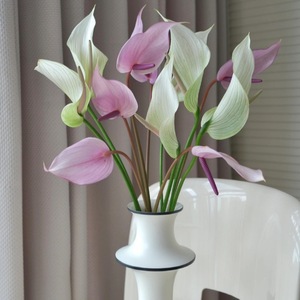 Flor Artificial de Lirio de Agua Lumina, Color Rosa Blanco, Decoración de Interiores, Decoración para Bodas y Hogar, Material de PVC - Product Image 1