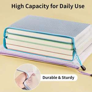 Eco Friendly File <b>Bag</b> Business Storage Contract Pouch Space Saving Plastic Folder PVC Mesh Zipper Organizer - Product Image 4