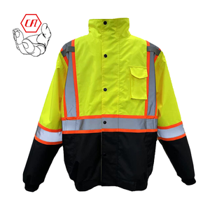 Veste bomber haute visibilité pour <span class=keywords><strong>homme</strong></span>, 4 en 1, veste de sécurité réfléchissante, vêtements réfléchissants, vente chaude - Product Image 2