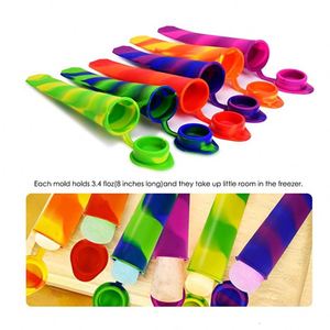 Palitos de Silicona Multicolores de Grado Alimenticio con Tapa Libre de BPA, Herramientas Reutilizables para Helados para Congelador y Uso Doméstico - Product Image 4