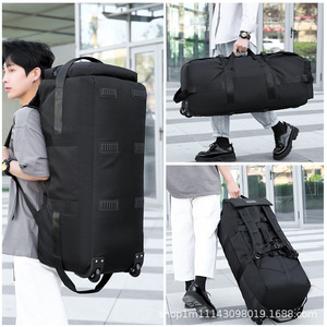 <b>Wheeled</b> Trolly Travel Roller <b>Bag</b> Waterproof Outdoor Checked Spinner Suitcase Luggage Backpack Zipper Trolley <b>Bag</b> - Product Image 2