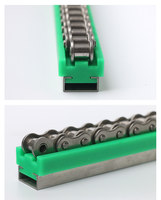 Glissières de chaîne en plastique nylon UHMWPE de précision CNC personnalisées, rails coulissants, roulements linéaires, découpe