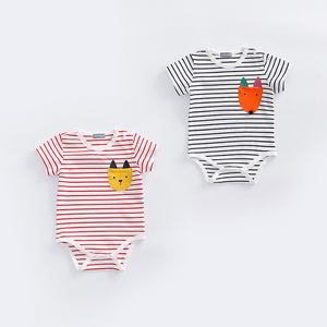 Ropa Africana 100% Algodón al por Mayor, Mameluco Triangular de Seersucker para Bebé con Caja de Empaque - Product Image 1