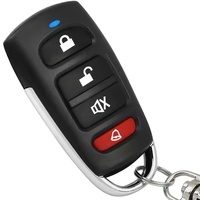 Control remoto inalámbrico de 4 botones de Metal de 433MHz 1527 código fijo Control remoto de aprendizaje para puerta de garaje