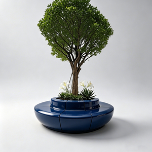 Modular Exterior Lounge Custom Planter <b>Stools</b> for Open Air Theater Audience Area - Product Image 6