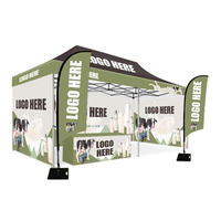 Robustes Wasserdichtes Umweltfreundliches Großes Faltbares Zelt Pavillon Beste Qualität Personalisiertes Logo Bedrucktes Dach Vordach 10x20ft Pavillon
