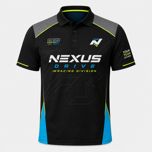 Camiseta de Equipo Personalizada ODM, Sublimación Completa, Uniforme de Carreras de Motorsport, Manga Corta, Logotipo del Patrocinador - Product Image 1