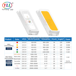 Yuliang ชิป LED Epistar 3014ชุดที่ห่อหุ้มด้านหน้าเป็นแบบซูเปอร์ฟลักซ์3014เปล่งแสง r/g/<span class=keywords><strong>b</strong></span>/y/<span class=keywords><strong>o</strong></span> สำหรับไฟแบล็คไลท์ LED - Product Image 3