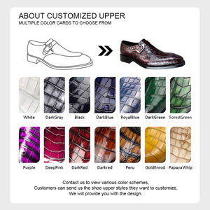 Chaussures de luxe pour homme, mocassins à boucle <span class=keywords><strong>en</strong></span> <span class=keywords><strong>cuir</strong></span> de crocodile véritable, faites à la main, nouveau style, pour le bureau et les soirées - Product Image 4