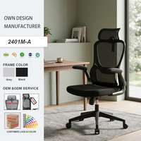 Chaise de bureau ergonomique moderne et confortable avec soutien lombaire, accoudoirs pivotants et réglables, siège doux au toucher et dossier en maille respirante