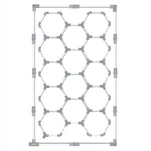 110伏现代六角蜂窝发光二极管吸顶灯美容塑料车身车库工作站洗车店中山照明 - Product Image 3