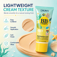 Crème BB 6-en-1 DAQAN, collagène minéral, acide hyaluronique, SPF 15, base de maquillage hydratante imperméable pour tous types de peau, vente en gros