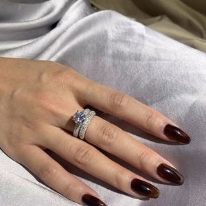 Dylam Couple Ring with Name in Silver <b>Unique</b> Wedding Sets <b>for</b> Him and <b>Her</b> Vintage Engagement Rings Modern Simple Sport - Product Image 3
