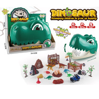 Modèle de dinosaure en plastique personnalisé sur le thème des animaux pour enfants avec sac à dos, tête de T-Rex détachable, boîte de rangement, jouet éducatif, cadeau unisexe